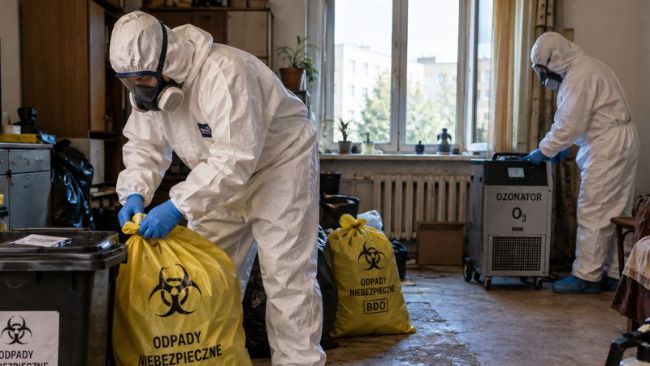 Utylizacja odpadów w systemie BDO i bezpieczne ozonowanie - chronologia prac przy skażeniu biologicznym w domu po zgonie