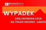 Poważne utrudnienia na trasie z Krosna do Sanoka. Wypadek zablokował drogę w Nowosielcach