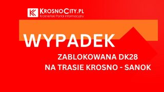 Poważne utrudnienia na trasie z Krosna do Sanoka. Wypadek zablokował drogę w Nowosielcach