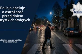 Przed dniem Wszystkich Świętych policja apeluje o szczególną ostrożność. Przedstawiamy kluczowe zasady bezpieczeństwa