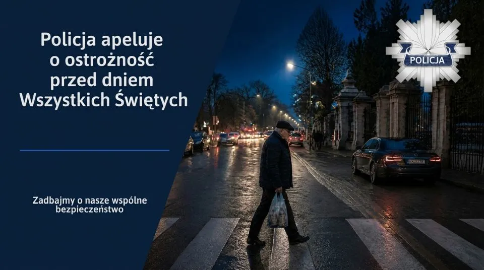 Przed dniem Wszystkich Świętych policja apeluje o szczególną ostrożność. Przedstawiamy kluczowe zasady bezpieczeństwa