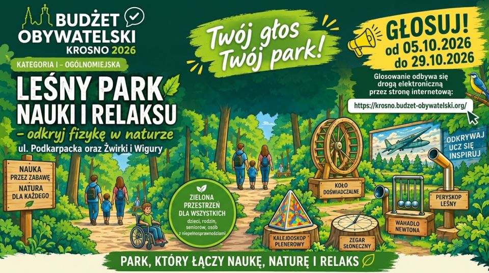 Leśny Park Nauki i Relaksu ma połączyć przyrodę z edukacją. Trwa głosowanie w krośnieńskim Budżecie Obywatelskim