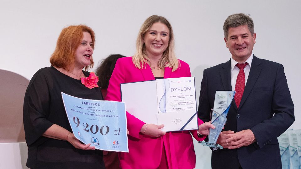 Centrum Integracji Społecznej w Krośnie zdobyło pierwsze miejsce w konkursie „Podkarpacki Lider Ekonomii Społecznej 2026”