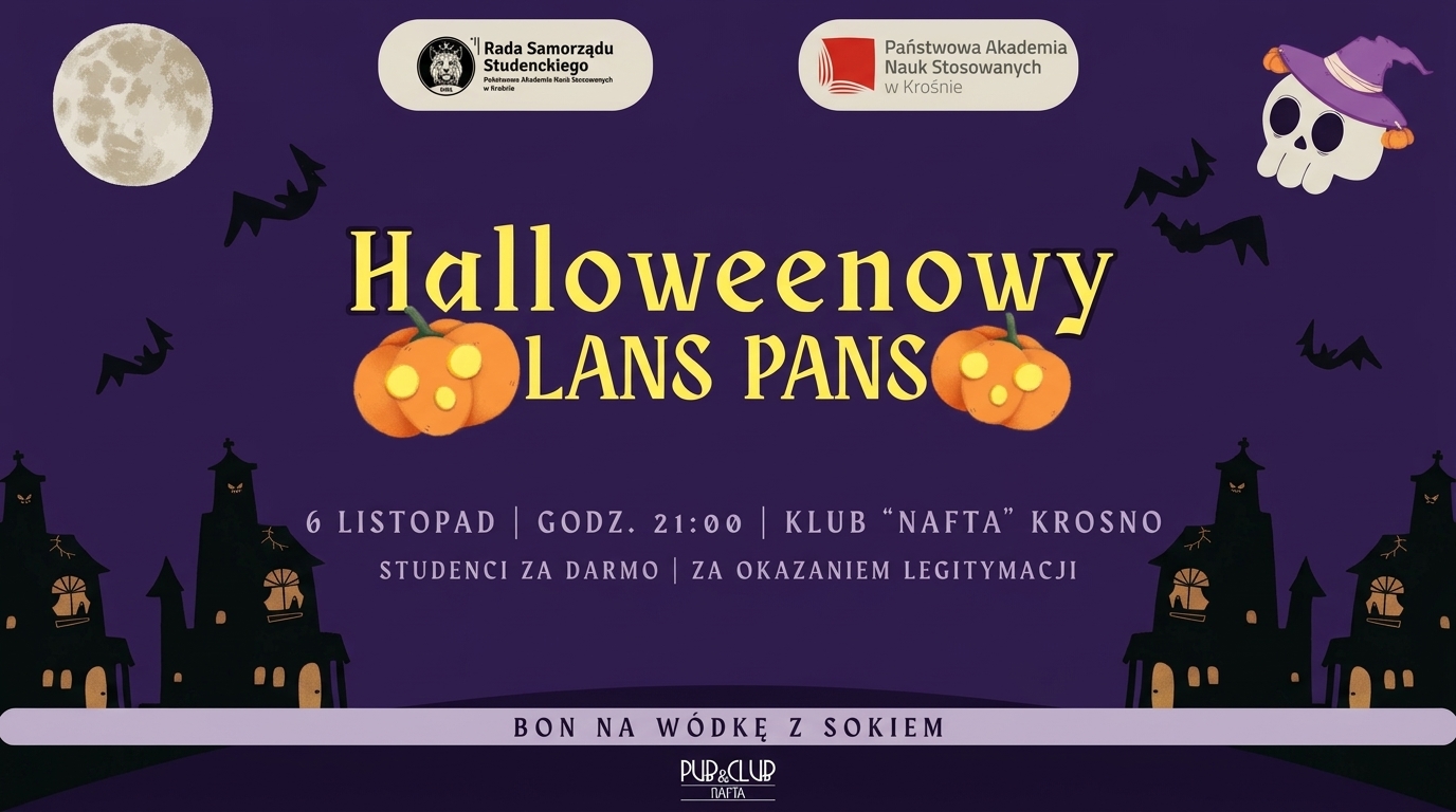 Studencki Halloween w Klubie Nafta. Rada Samorządu PANS zaprasza na imprezę