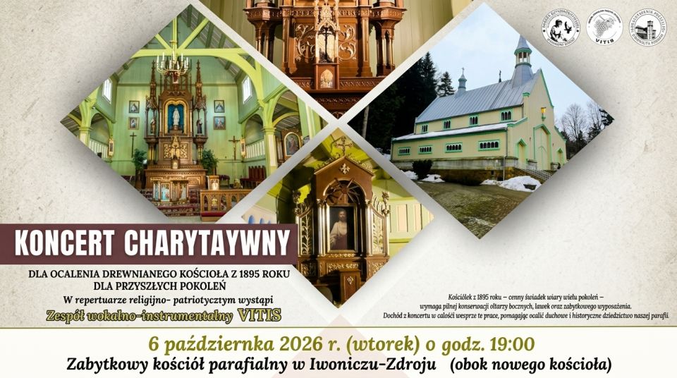 Ratunek dla historii: Koncert charytatywny na rzecz drewnianego kościoła w Iwoniczu-Zdroju