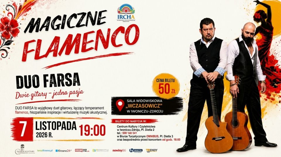 Magia hiszpańskiego flamenco w Iwoniczu-Zdroju. Wystąpi gitarowy duet DUO FARSA