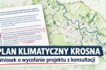 Wniosek o wycofanie projektu Planu Adaptacji do zmian klimatu dla Krosna. W dokumencie opisano infrastrukturę spod Nowego Sącza
