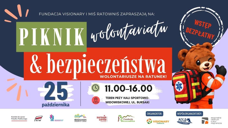 Piknik Wolontariatu i Bezpieczeństwa przy Hali na Bursakach. Będą pokazy, atrakcje dla dzieci i nauka pierwszej pomocy