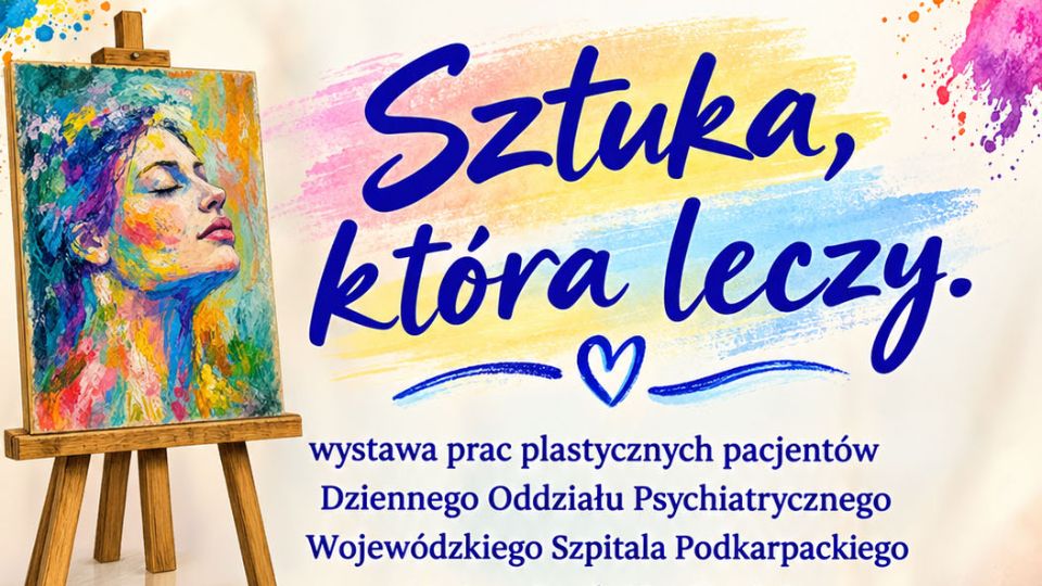 Sztuka, która leczy: niezwykła wystawa prac pacjentów w Krośnieńskiej Bibliotece Publicznej
