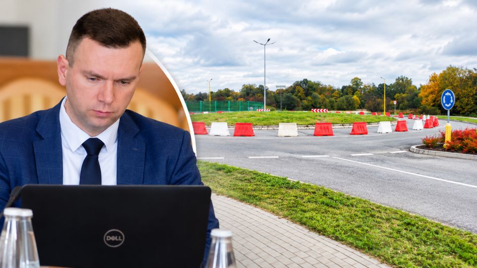 Czy po roku z separatorami rondo Krośnieńskich Lotników doczeka się monitoringu? Radny pyta o bezpieczeństwo