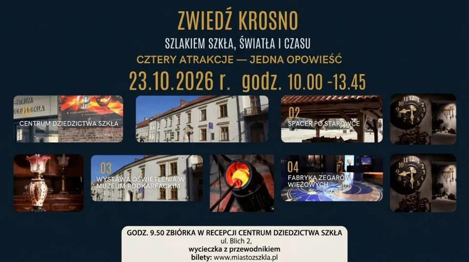 Krosno szlakiem szkła, światła i czasu – niezwykła podróż przez dziedzictwo miasta